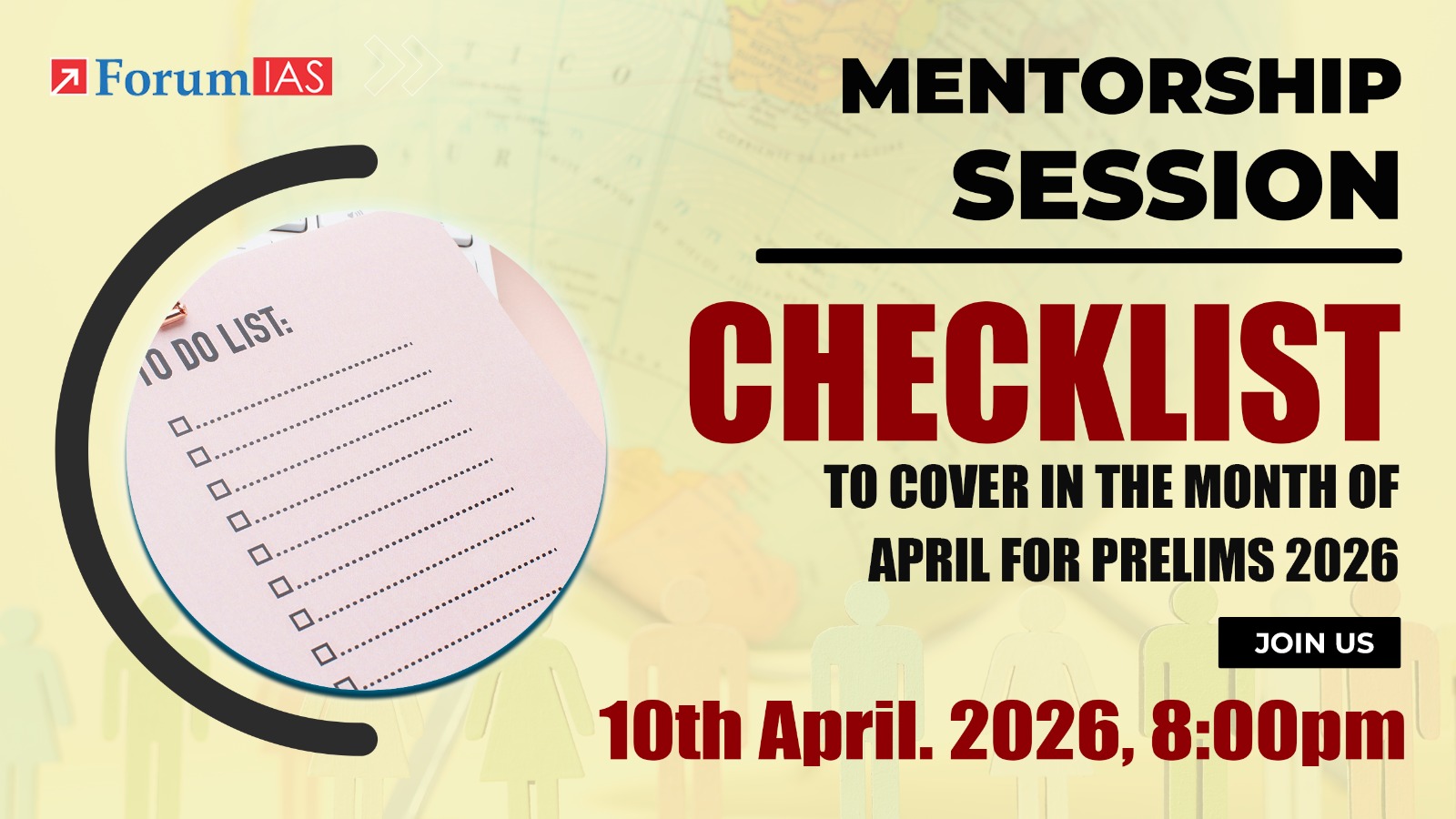 Mentorship session on Checklist to cover in the month of April for prelims 2026